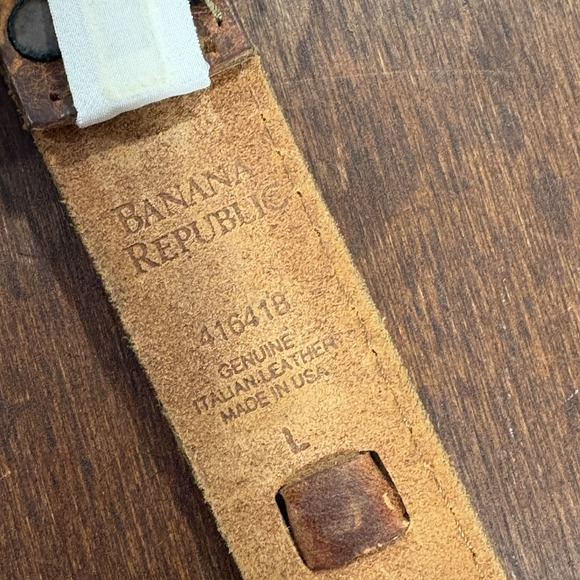 Vtg Banana Republic Womens Brown Leather Belt Large Western Boho 90s Indie Ranch - Picture 4 of 8